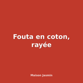 Fouta en coton, rayée